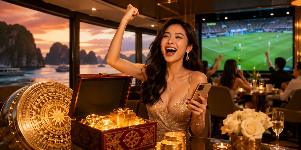 Người dùng chơi casino và cá cược trực tuyến trên điện thoại tại vịnh Hạ Long