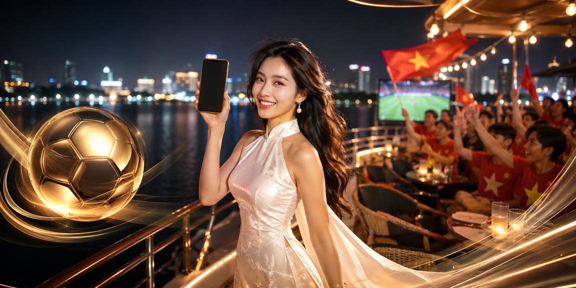 Người dùng sử dụng ứng dụng casino trên điện thoại tại Hà Nội với trang phục áo dài