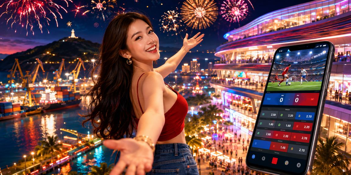 Người dùng theo dõi casino trực tuyến trên điện thoại tại lễ hội biển Vũng Tàu